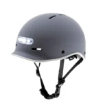 Capacete Cinza com Luz Tamanho L